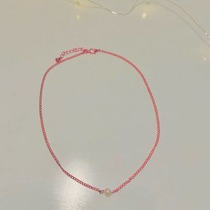 Cute pink pearl necklace
